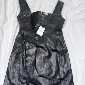 Miaou Vivi Dress Onyx Python Large